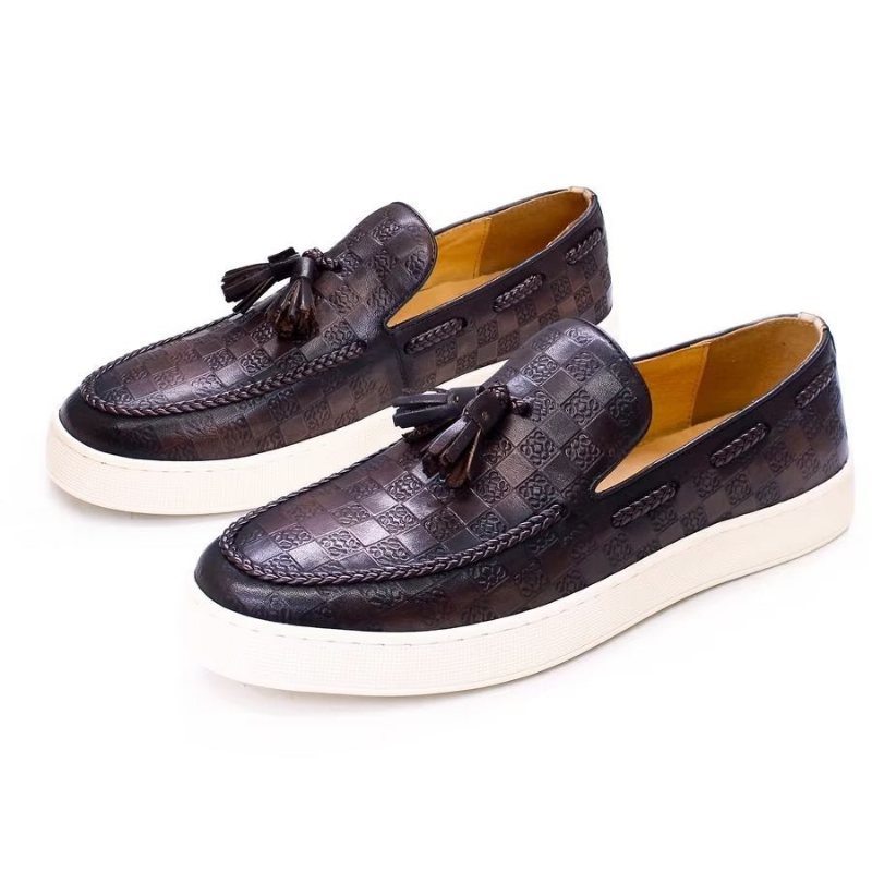 Miesten Loafers Chic Slip-on Kengät - Kahvi