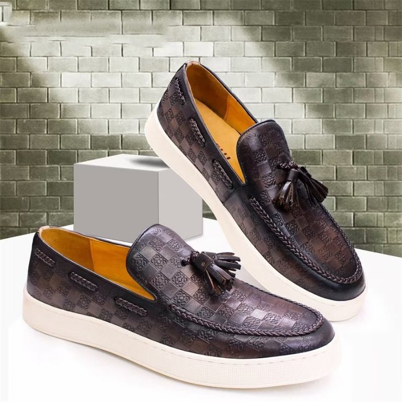 Miesten Loafers Chic Slip-on Kengät - Kahvi