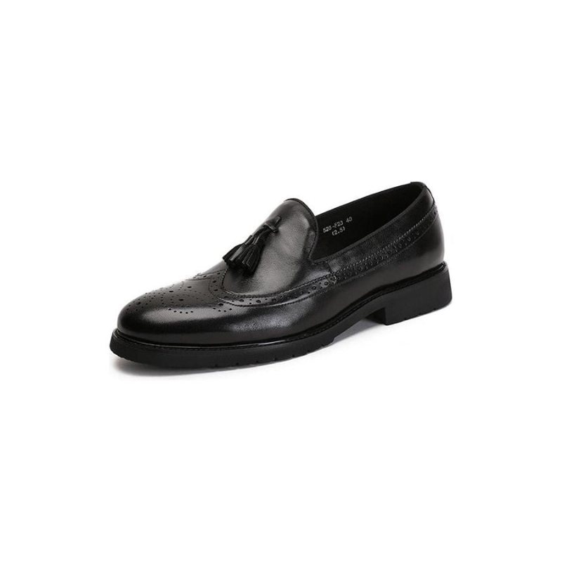 Miesten Loafers Eksoottiset Slip-on Brogue-kengät - Musta