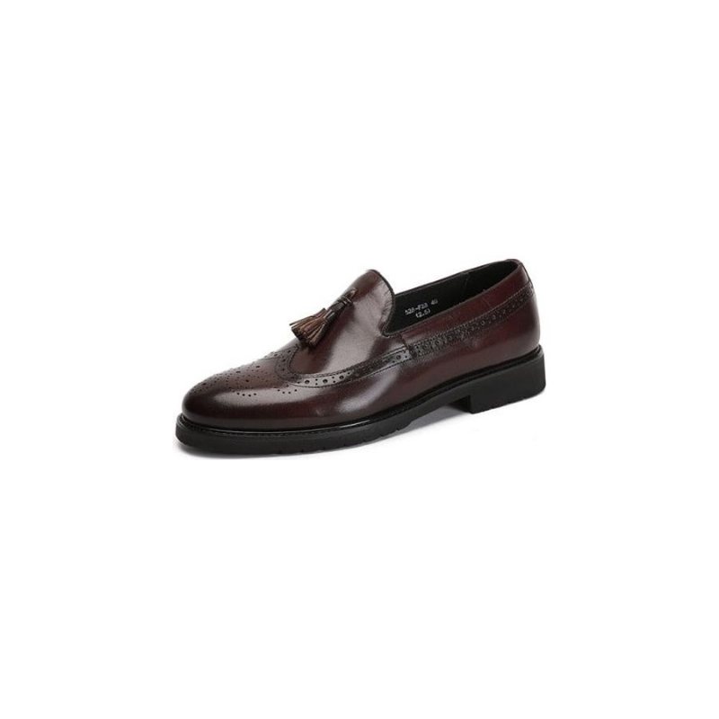 Miesten Loafers Eksoottiset Slip-on Brogue-kengät - Kahvi