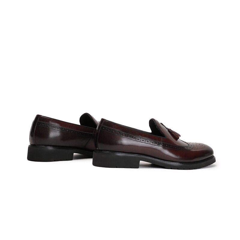 Miesten Loafers Eksoottiset Slip-on Brogue-kengät - Kahvi