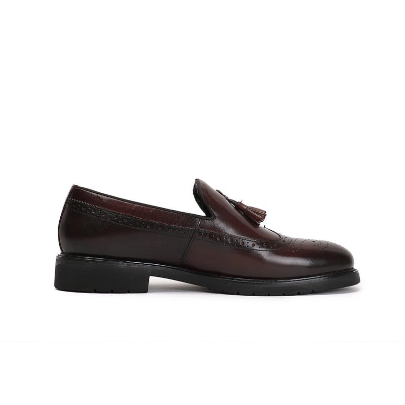 Miesten Loafers Eksoottiset Slip-on Brogue-kengät - Kahvi