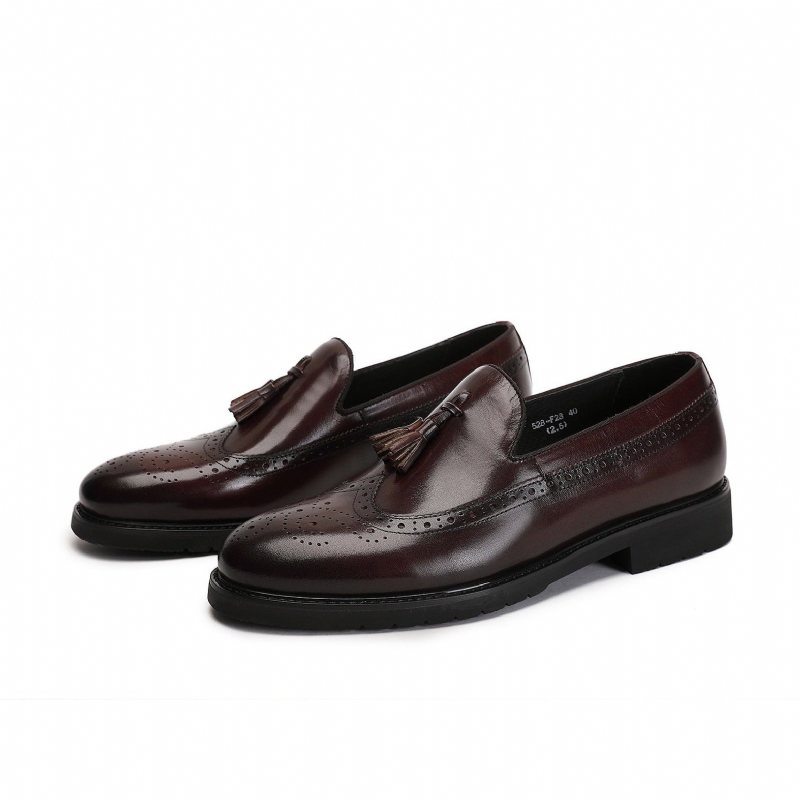 Miesten Loafers Eksoottiset Slip-on Brogue-kengät - Kahvi