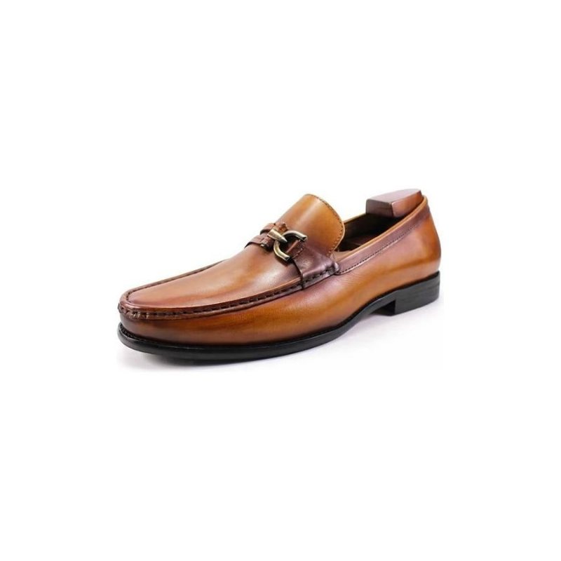 Miesten Loafers Elegantti Nahkainen Brogue Shoes - Ruskea