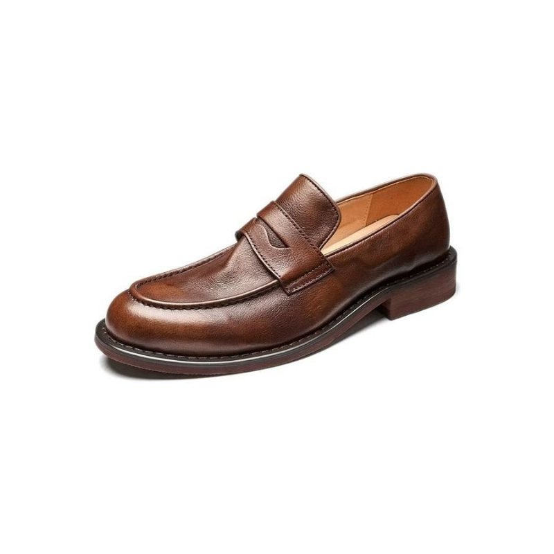 Miesten Loafers Muodikas Slip On Penny - Kahvi