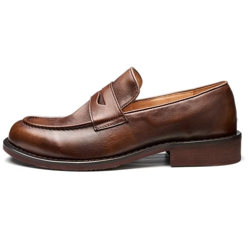 Miesten Loafers Muodikas Slip On Penny - Kahvi