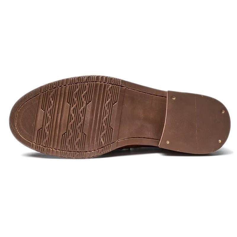 Miesten Loafers Muodikas Slip On Penny - Kahvi