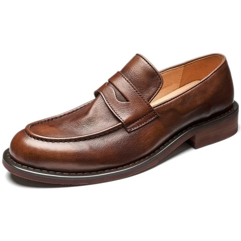 Miesten Loafers Muodikas Slip On Penny - Kahvi