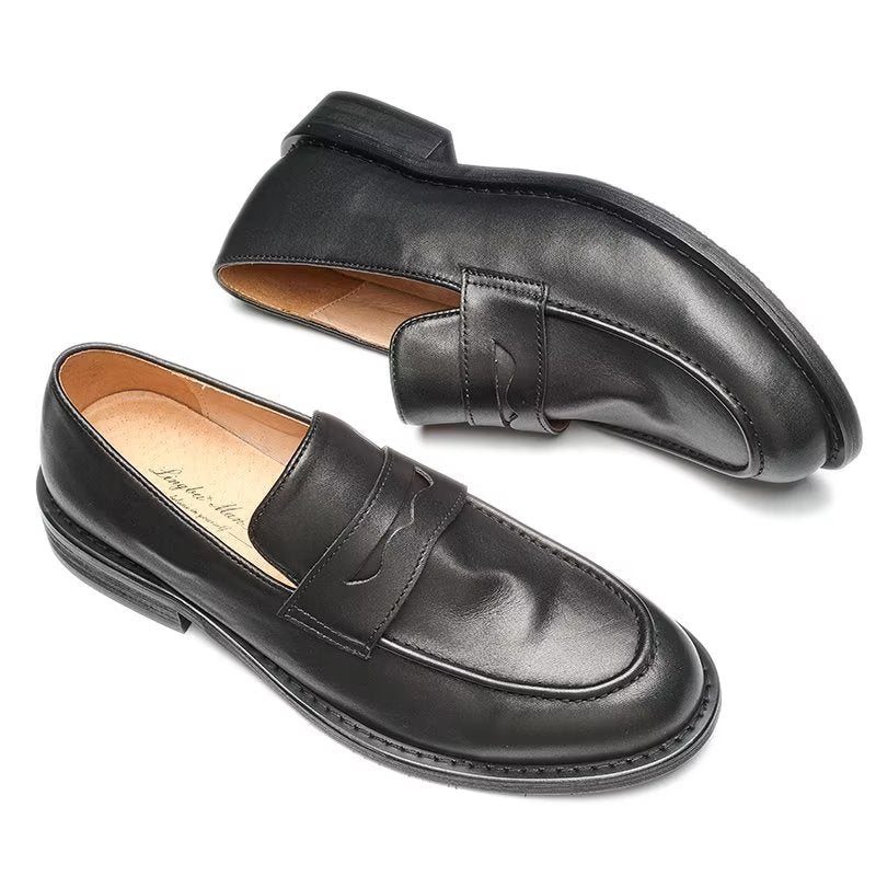 Miesten Loafers Muodikas Slip On Penny - Musta