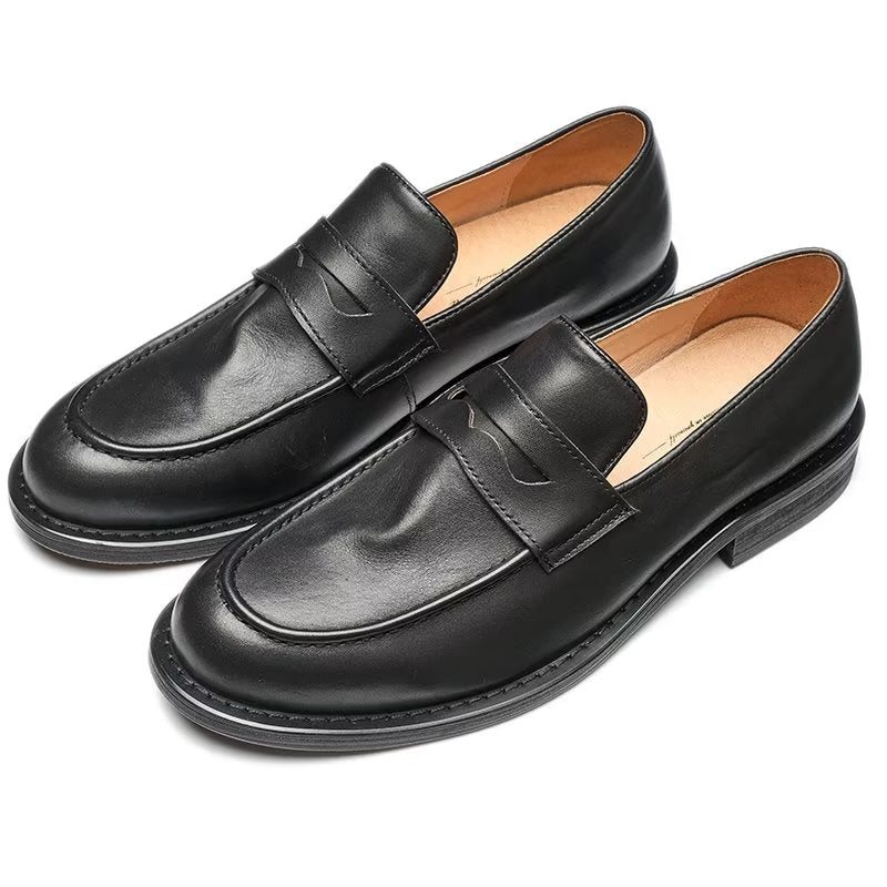 Miesten Loafers Muodikas Slip On Penny - Musta