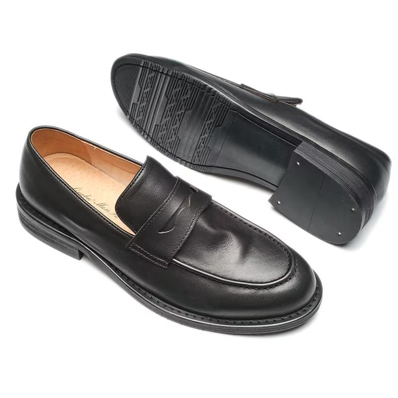 Miesten Loafers Muodikas Slip On Penny - Musta