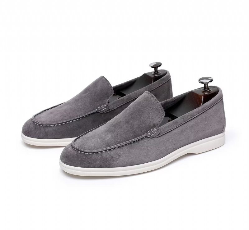 Miesten Loafers Nahka - Harmaa