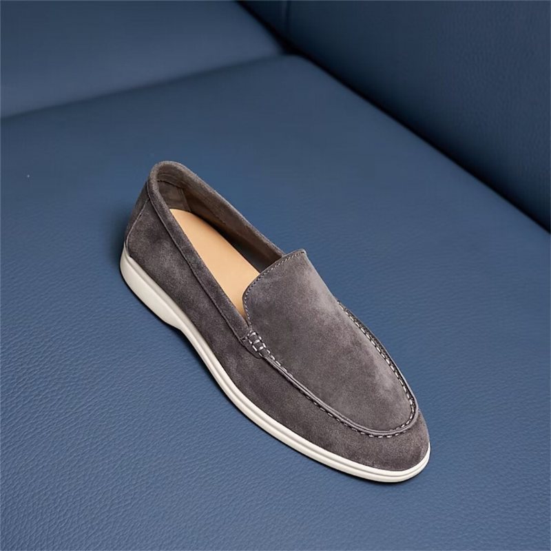 Miesten Loafers Nahka - Harmaa