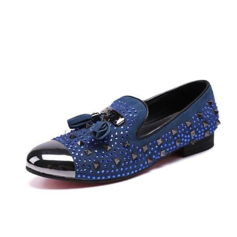 Miesten Loafers Niitti Yksityiskohtaiset Dress - Sininen