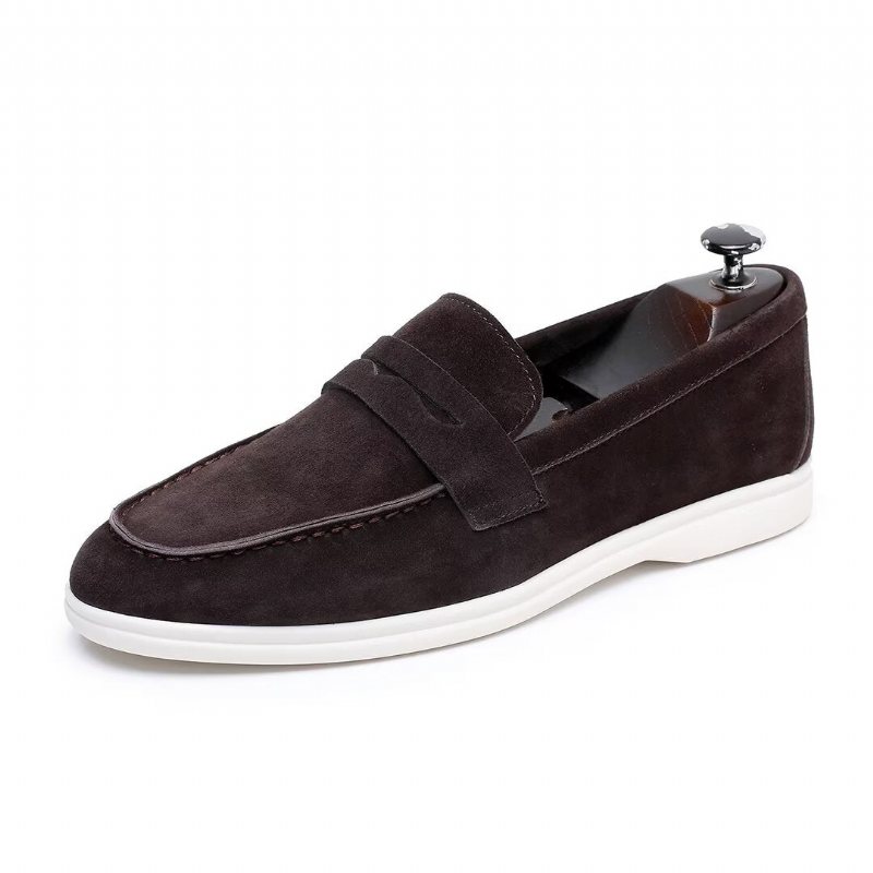 Miesten Loafers Premium Nahka - Kahvi