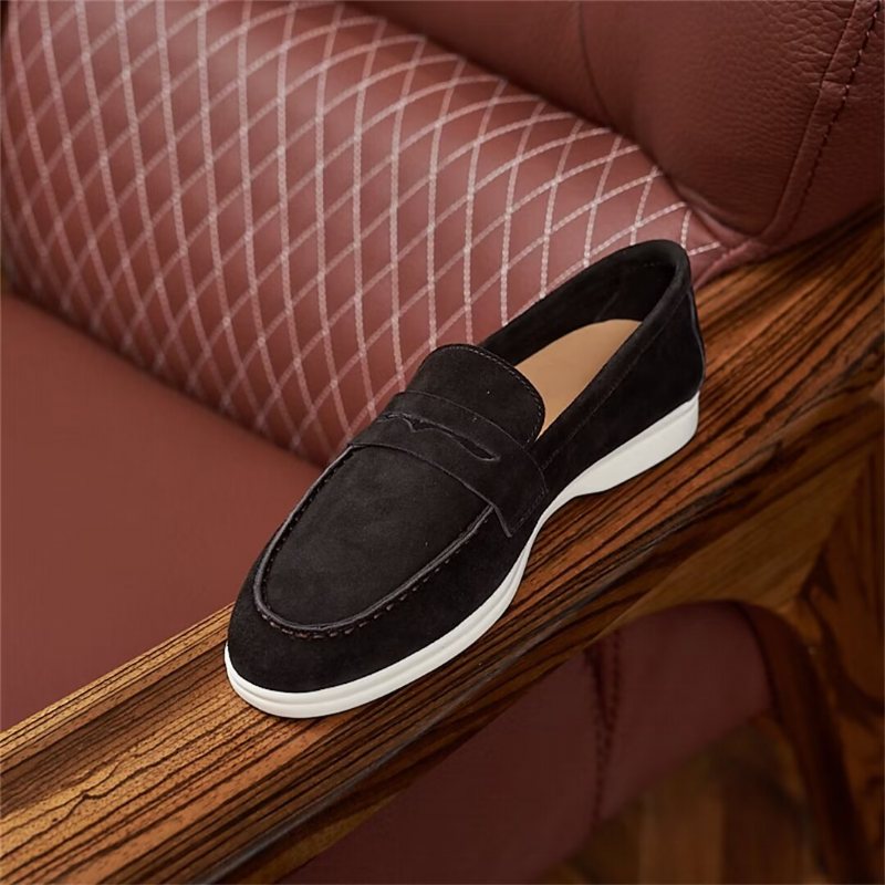 Miesten Loafers Premium Nahka - Kahvi