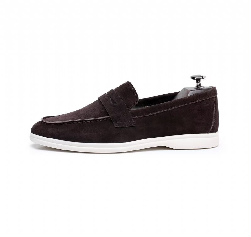 Miesten Loafers Premium Nahka - Kahvi