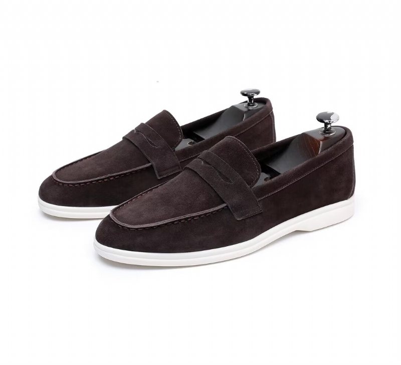 Miesten Loafers Premium Nahka - Kahvi