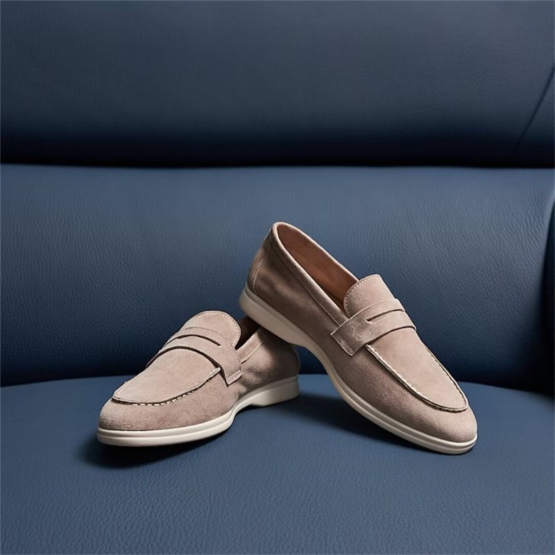 Miesten Loafers Premium Nahka - Kahvi