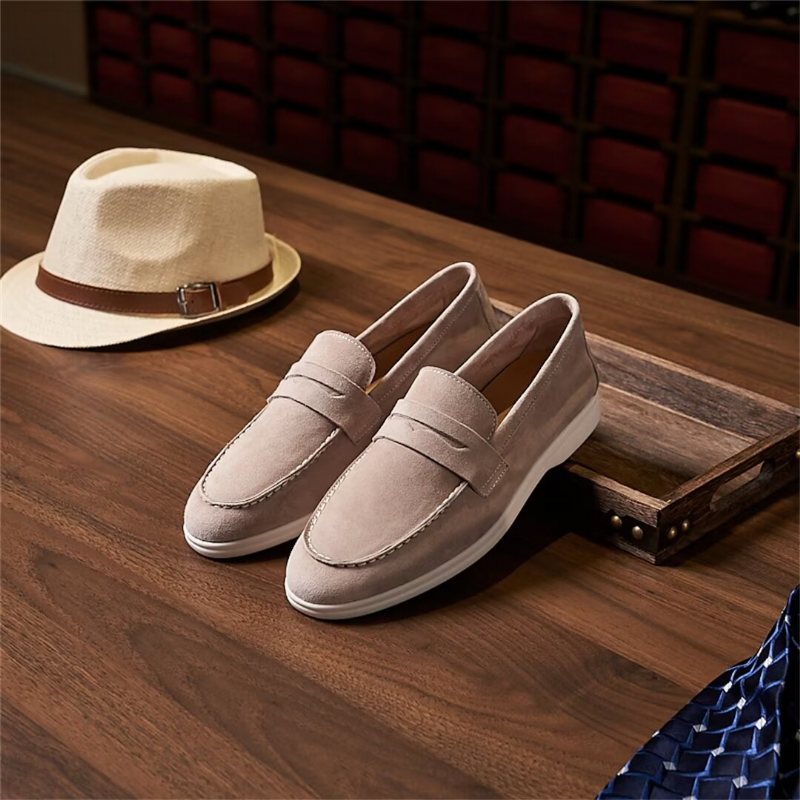 Miesten Loafers Premium Nahka - Kahvi