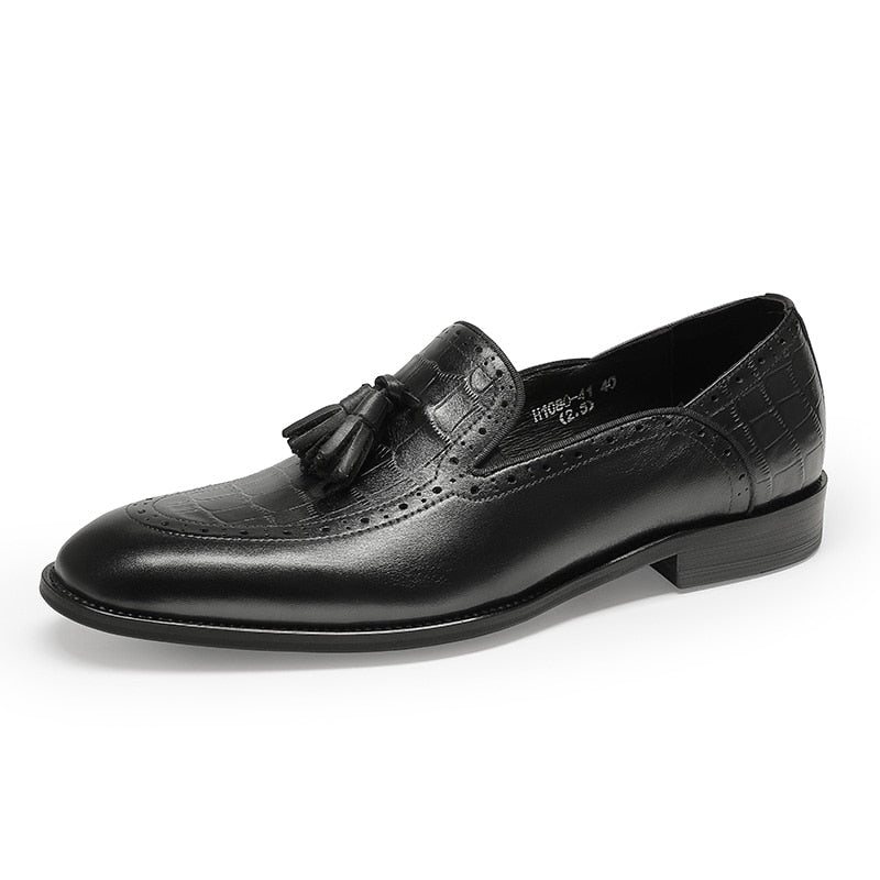 Miesten Loafers Retro Chic Eksoottinen Tupsu Nahka Brogue