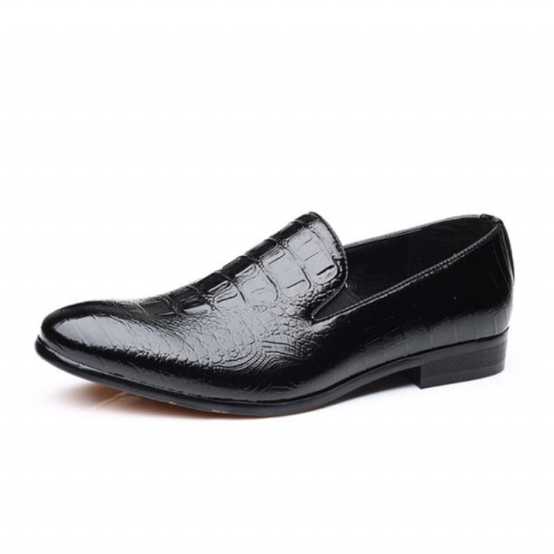 Miesten Loafers Slip-on Brogue-kengät - Musta