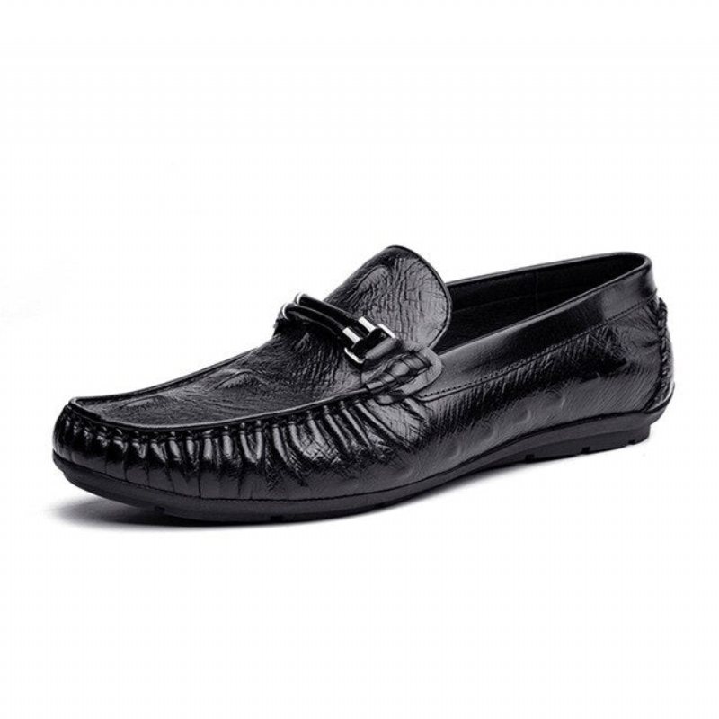 Miesten Loafers Vintage Krokotiilinahkainen Eksoottinen Brogue - Musta