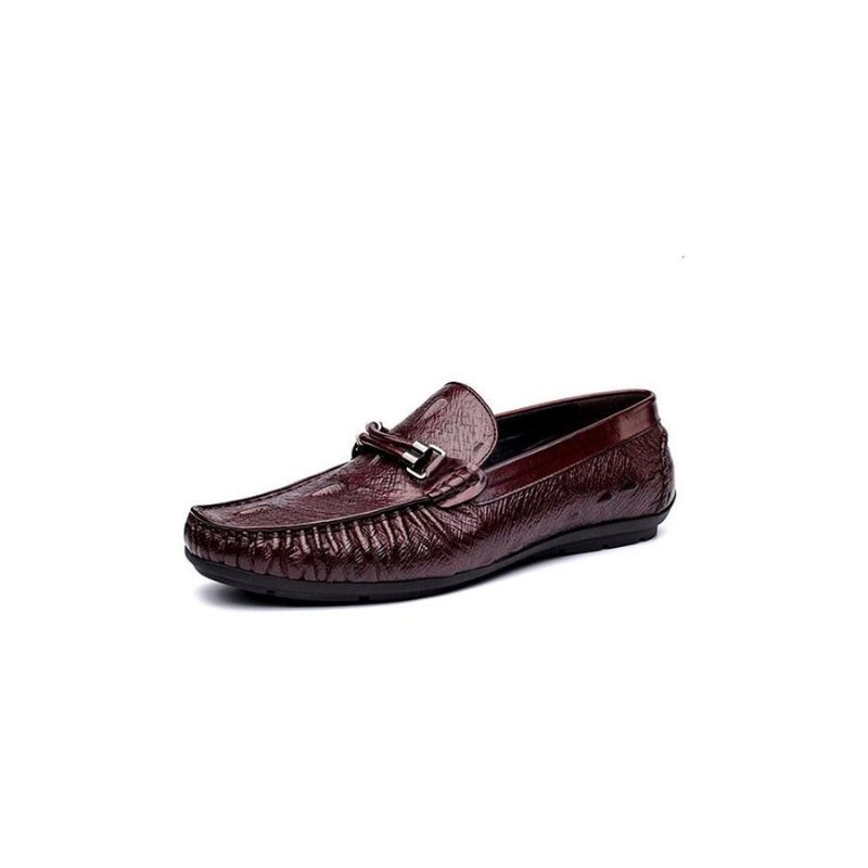 Miesten Loafers Vintage Krokotiilinahkainen Eksoottinen Brogue - Punainen