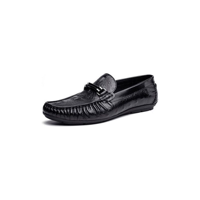 Miesten Loafers Vintage Krokotiilinahkainen Eksoottinen Brogue - Musta