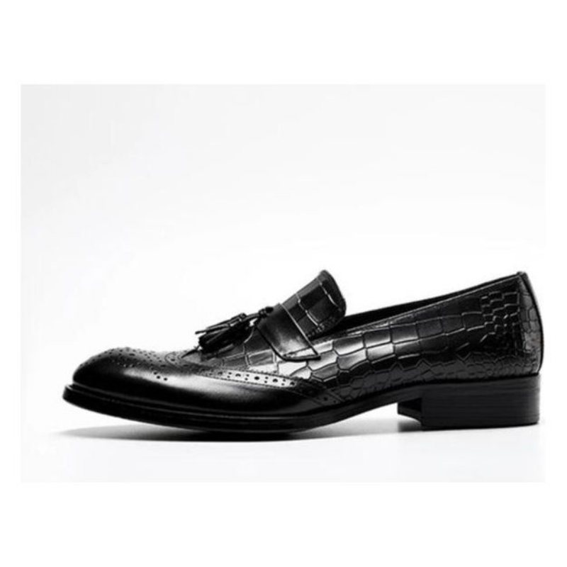 Miesten Loafers Vintage Tassel Brogue -mekkokengät - Musta