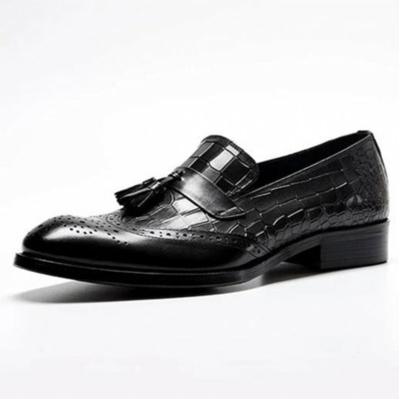 Miesten Loafers Vintage Tassel Brogue -mekkokengät - Musta