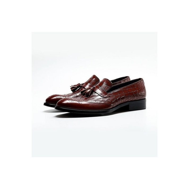 Miesten Loafers Vintage Tassel Brogue -mekkokengät - Punainen