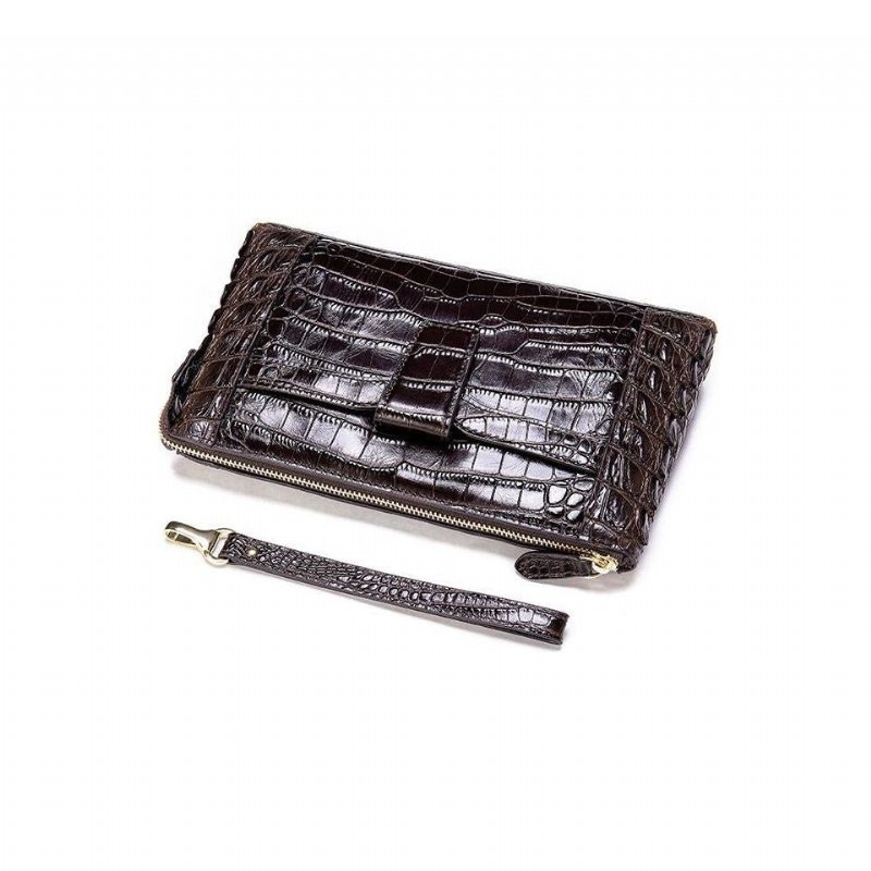 Miesten Lompakot Vintage Nahkainen Clutch-lompakko - Kahvi