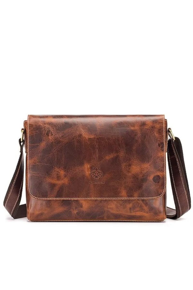 Miesten Olkalaukut Aristocrat Urban Leather Portfolio - Ruskea