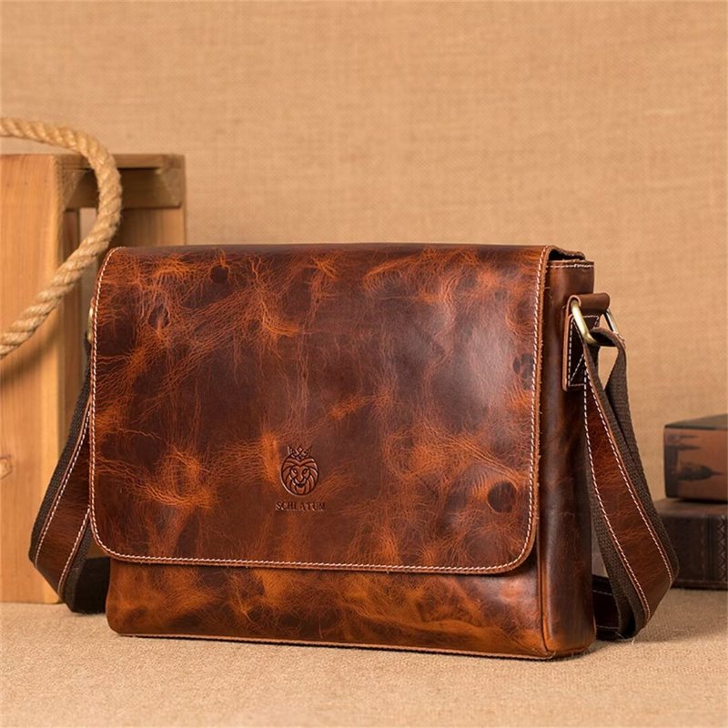 Miesten Olkalaukut Aristocrat Urban Leather Portfolio - Ruskea