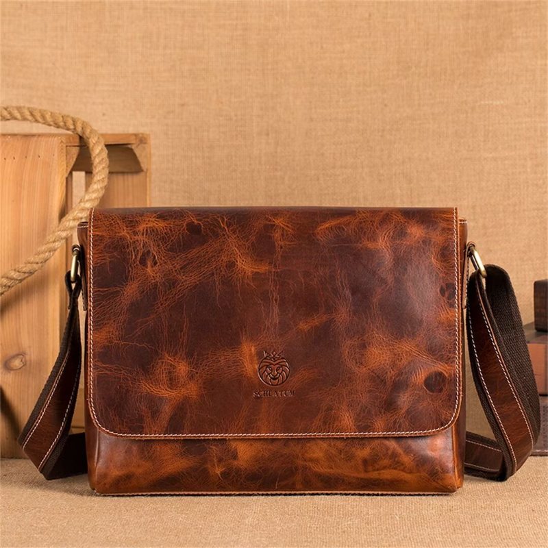 Miesten Olkalaukut Aristocrat Urban Leather Portfolio - Ruskea