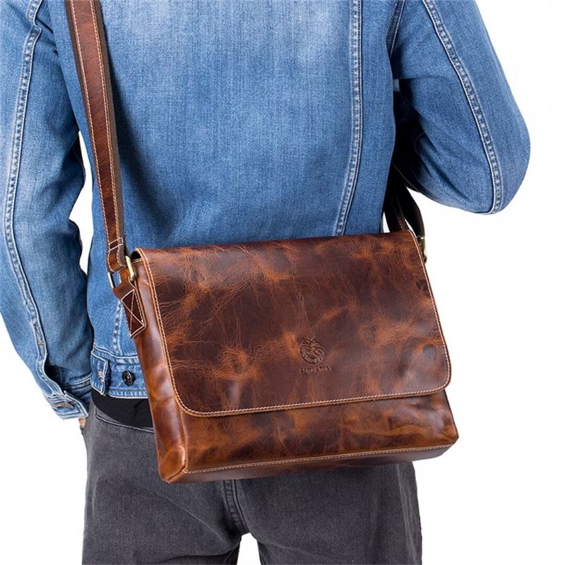 Miesten Olkalaukut Aristocrat Urban Leather Portfolio - Ruskea