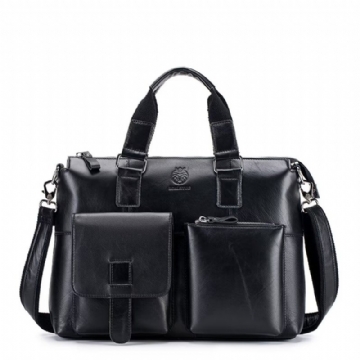 Miesten Olkalaukut Distinguished Square Leather Holdall