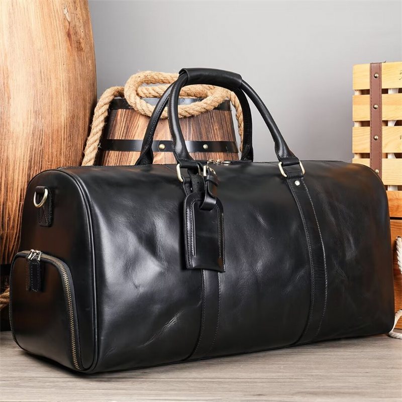 Miesten Olkalaukut Luxury Leathercraft Casual Tote - Musta