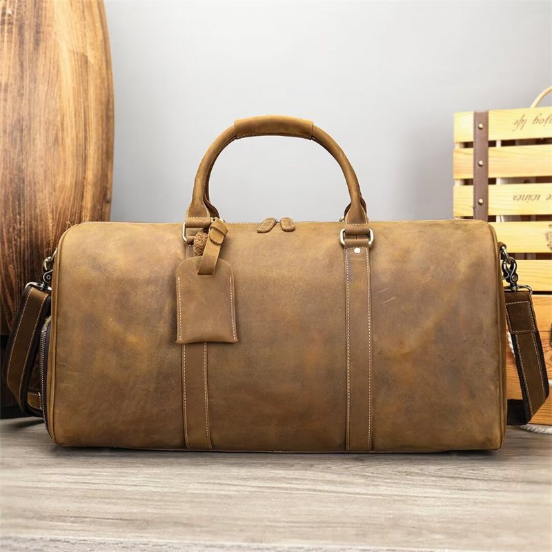 Miesten Olkalaukut Luxury Leathercraft Casual Tote - Musta