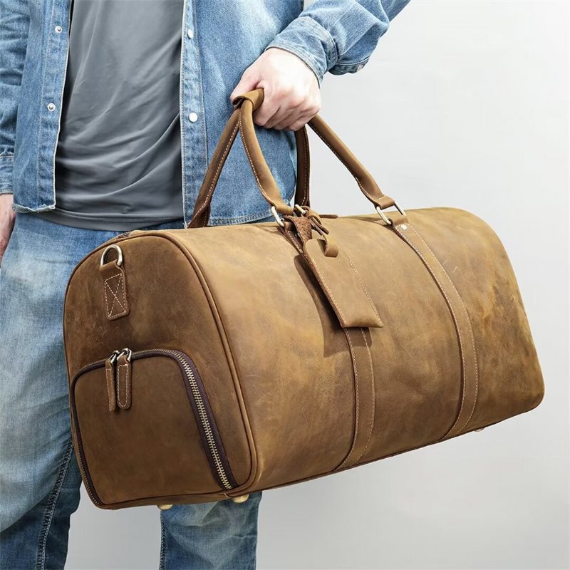 Miesten Olkalaukut Luxury Leathercraft Casual Tote - Musta