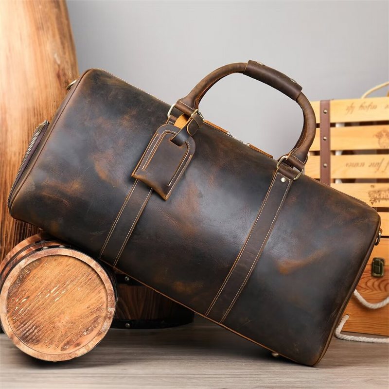 Miesten Olkalaukut Luxury Leathercraft Casual Tote - Musta