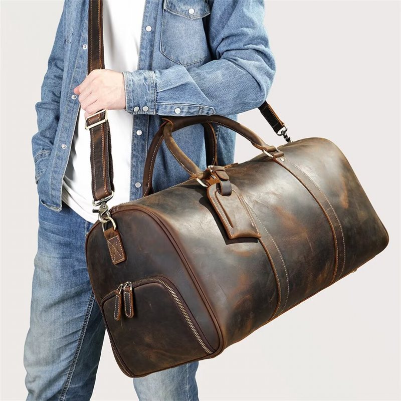 Miesten Olkalaukut Luxury Leathercraft Casual Tote - Musta