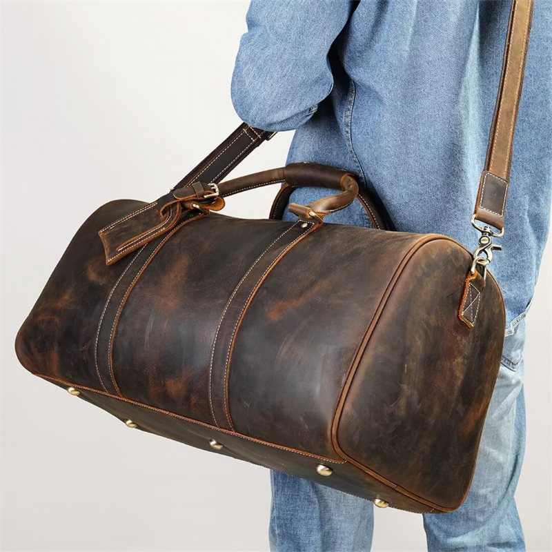 Miesten Olkalaukut Luxury Leathercraft Casual Tote - Musta