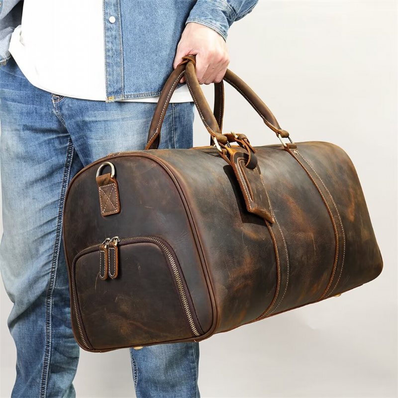 Miesten Olkalaukut Luxury Leathercraft Casual Tote - Musta