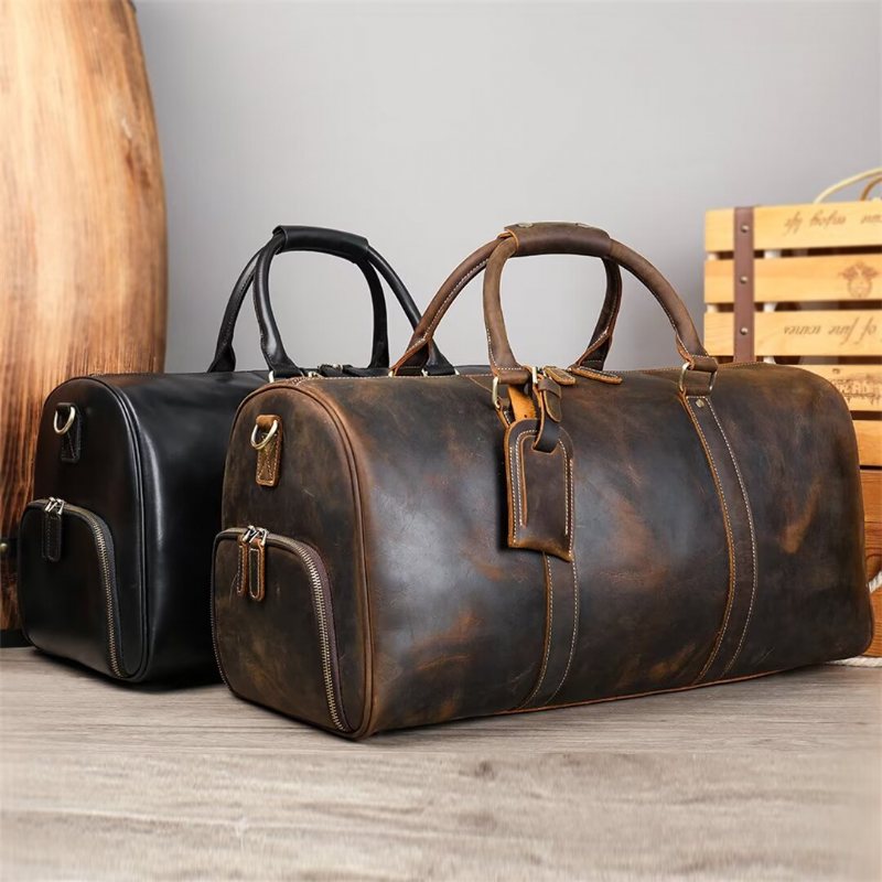 Miesten Olkalaukut Luxury Leathercraft Casual Tote - Musta