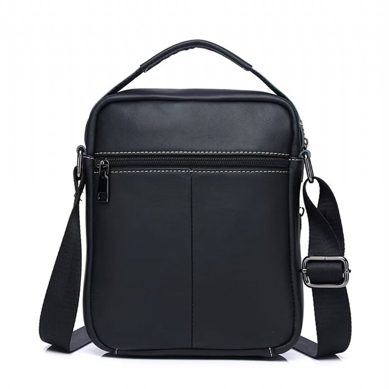 Miesten Olkalaukut Majestic Journey Leather Holdall - Musta