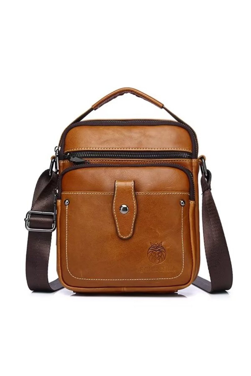 Miesten Olkalaukut Majestic Journey Leather Holdall - Musta