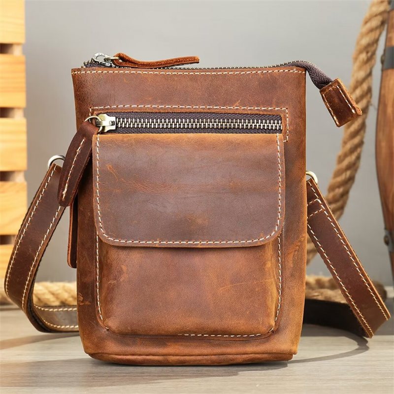 Miesten Olkalaukut Modish Maverick Leather Tote - Ruskea