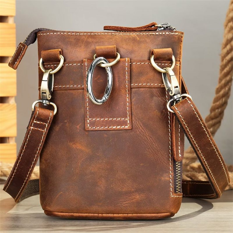 Miesten Olkalaukut Modish Maverick Leather Tote - Ruskea